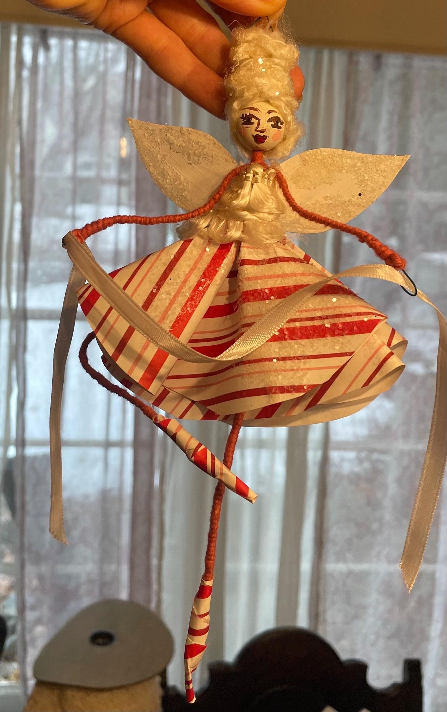 Handmade Fairy: Candy canes and Sugar Plums 10 inch Ornament