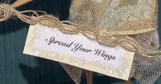 Handmade fairy ornament with inspirational message