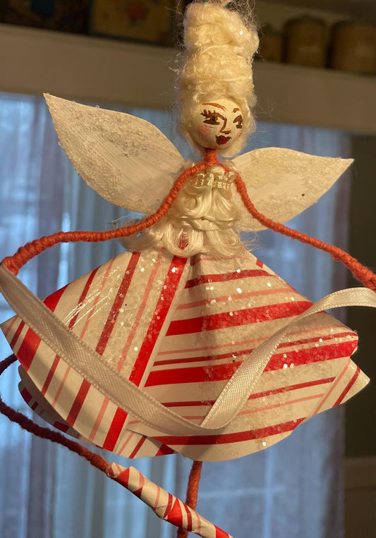 Handmade Fairy: Candy canes and Sugar Plums 10 inch Ornament