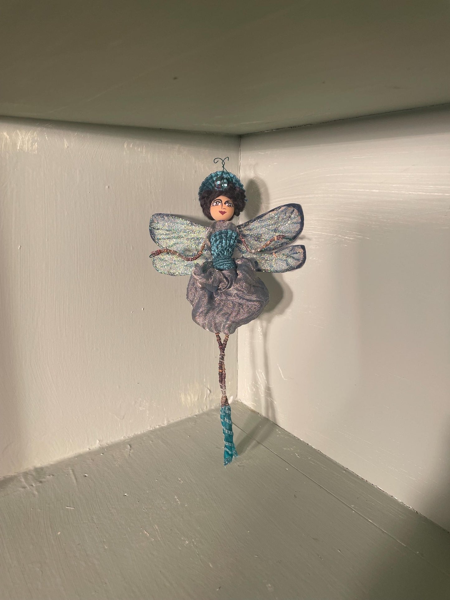 Handmade Dragonfly Fairy Doll: Spread Your Wings Inspirational Message.