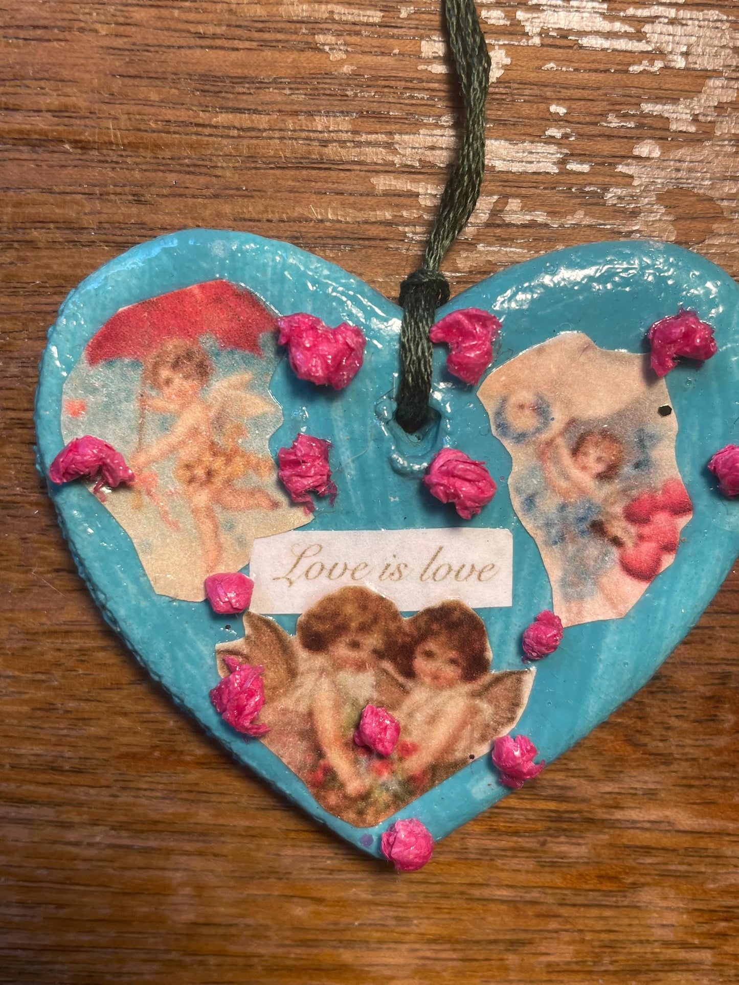 Poetic Heart Ornament: Love is Love