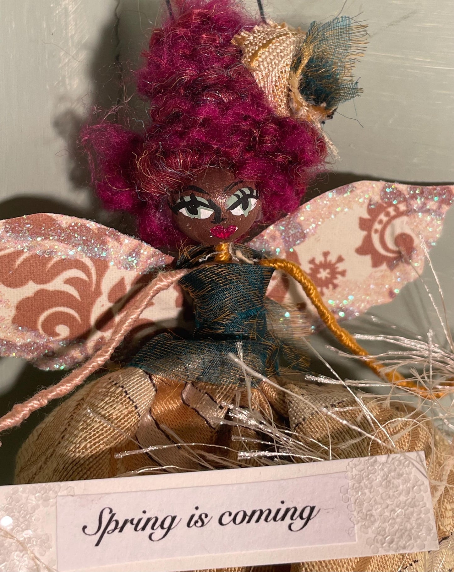 Handmade Fairy: Spring is Coming Decorative Ornament 7 inches tall