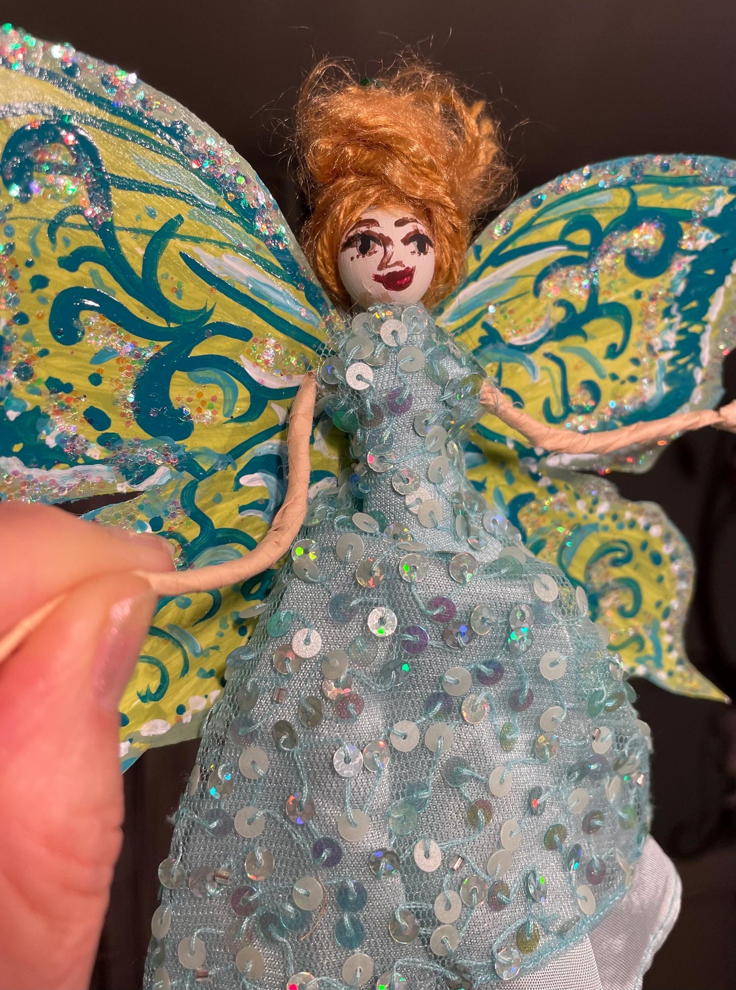 Butterfly Fairy: Handmade Ornamental Doll with Inspired message
