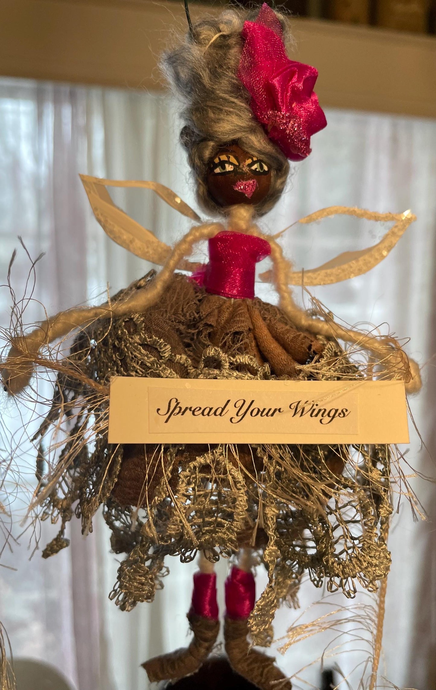Hot Pink Fairy: Spread Your Wings Handmade Ornament