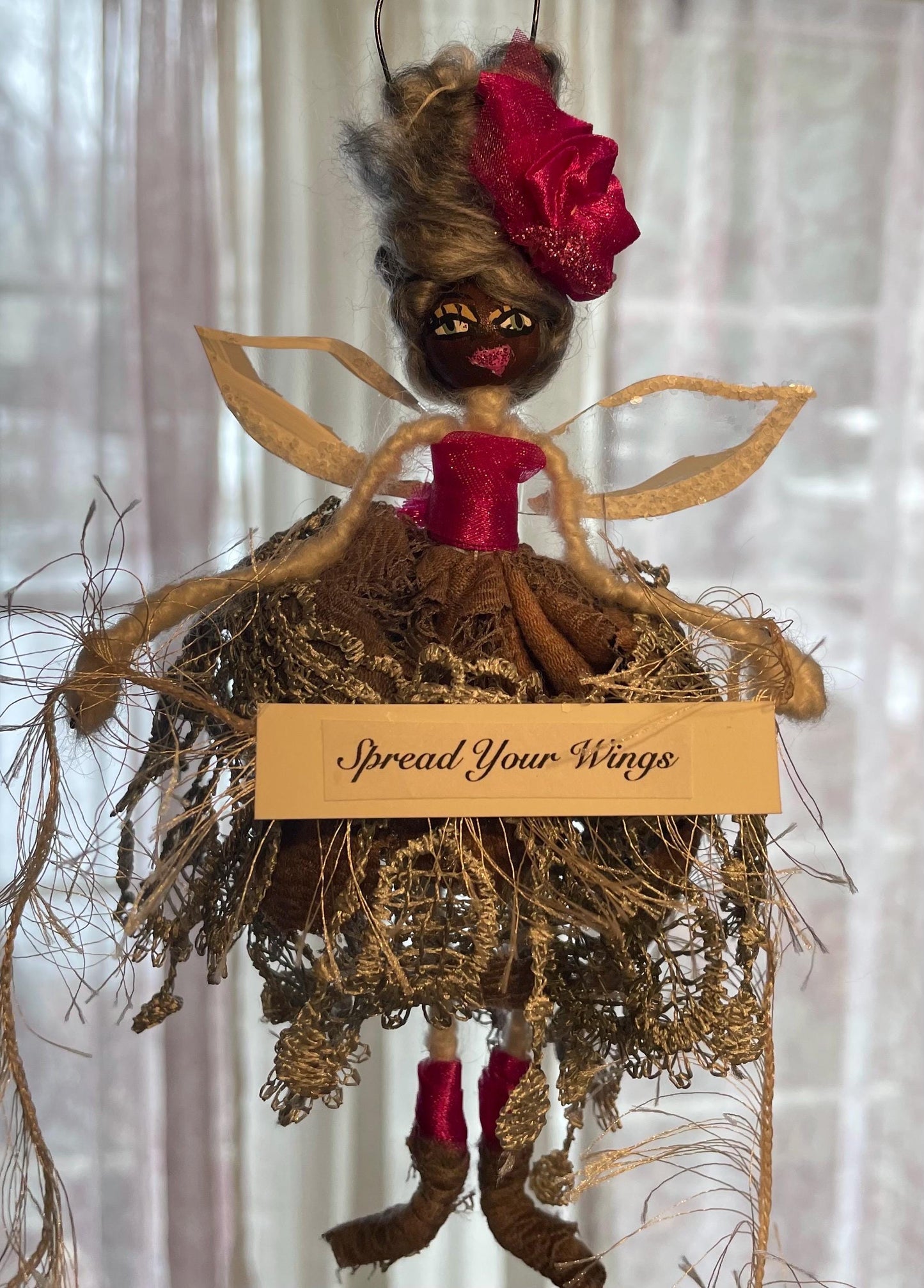 Hot Pink Fairy: Spread Your Wings Handmade Ornament