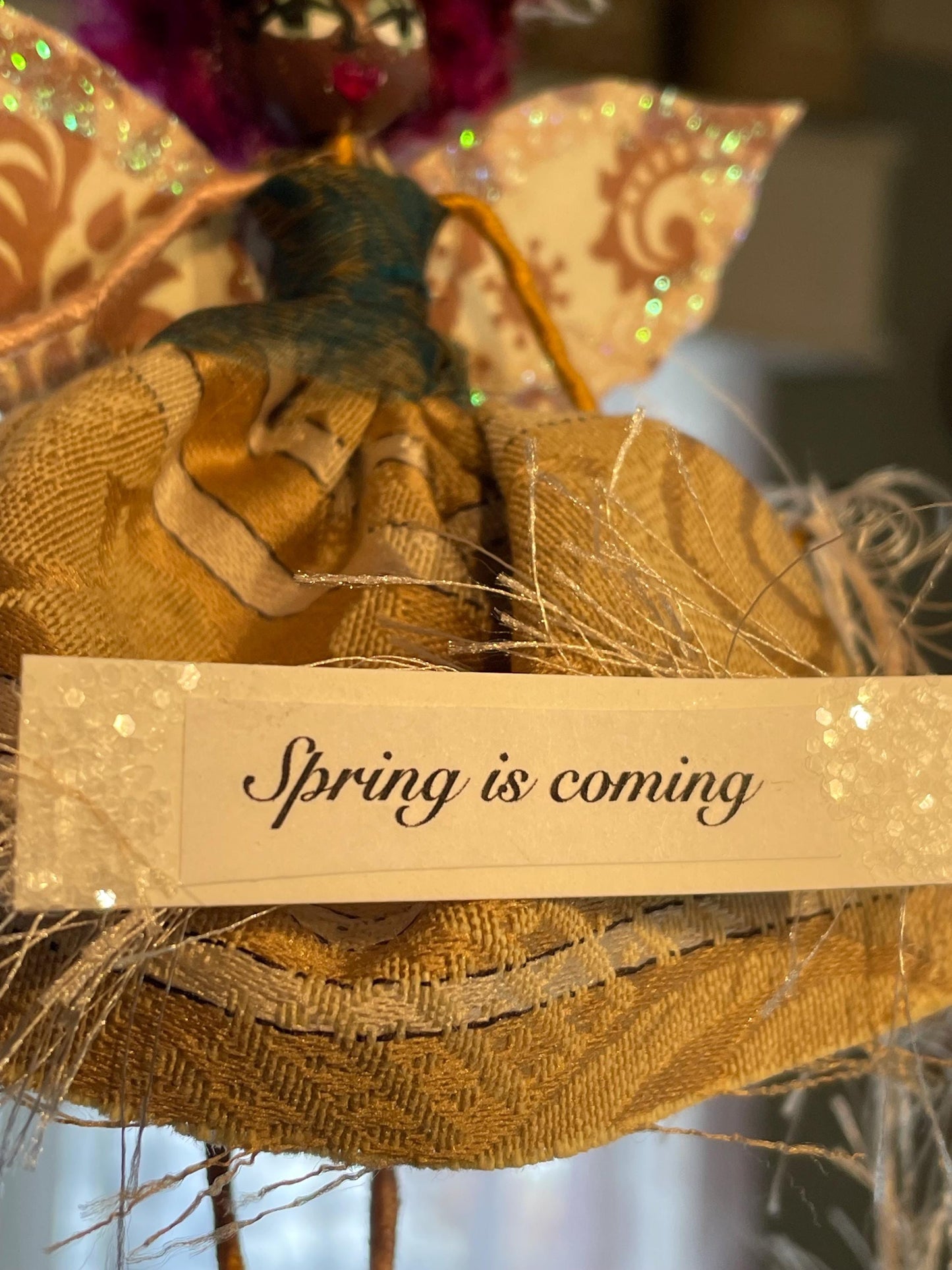 Handmade Fairy: Spring is Coming Decorative Ornament 7 inches tall