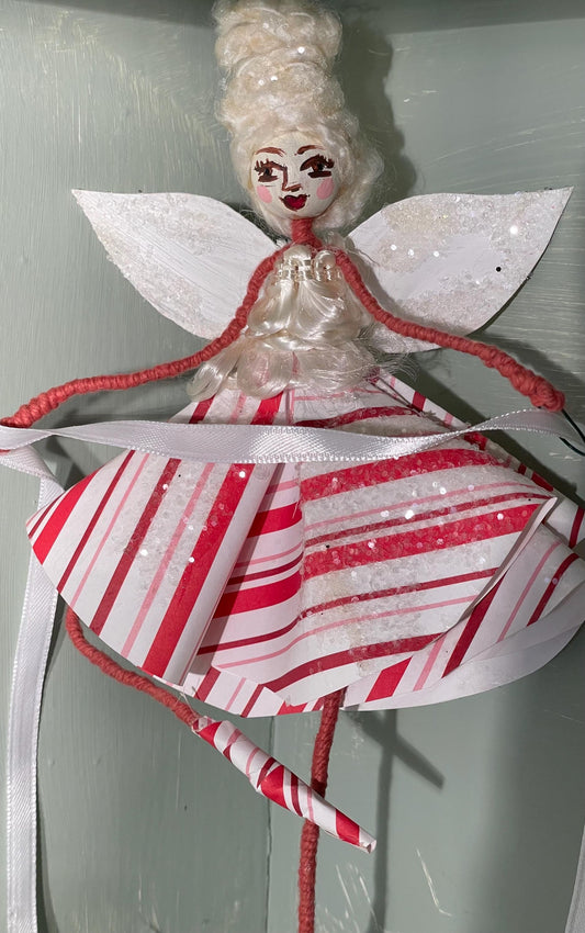 Handmade Fairy: Candy canes and Sugar Plums 10 inch Ornament