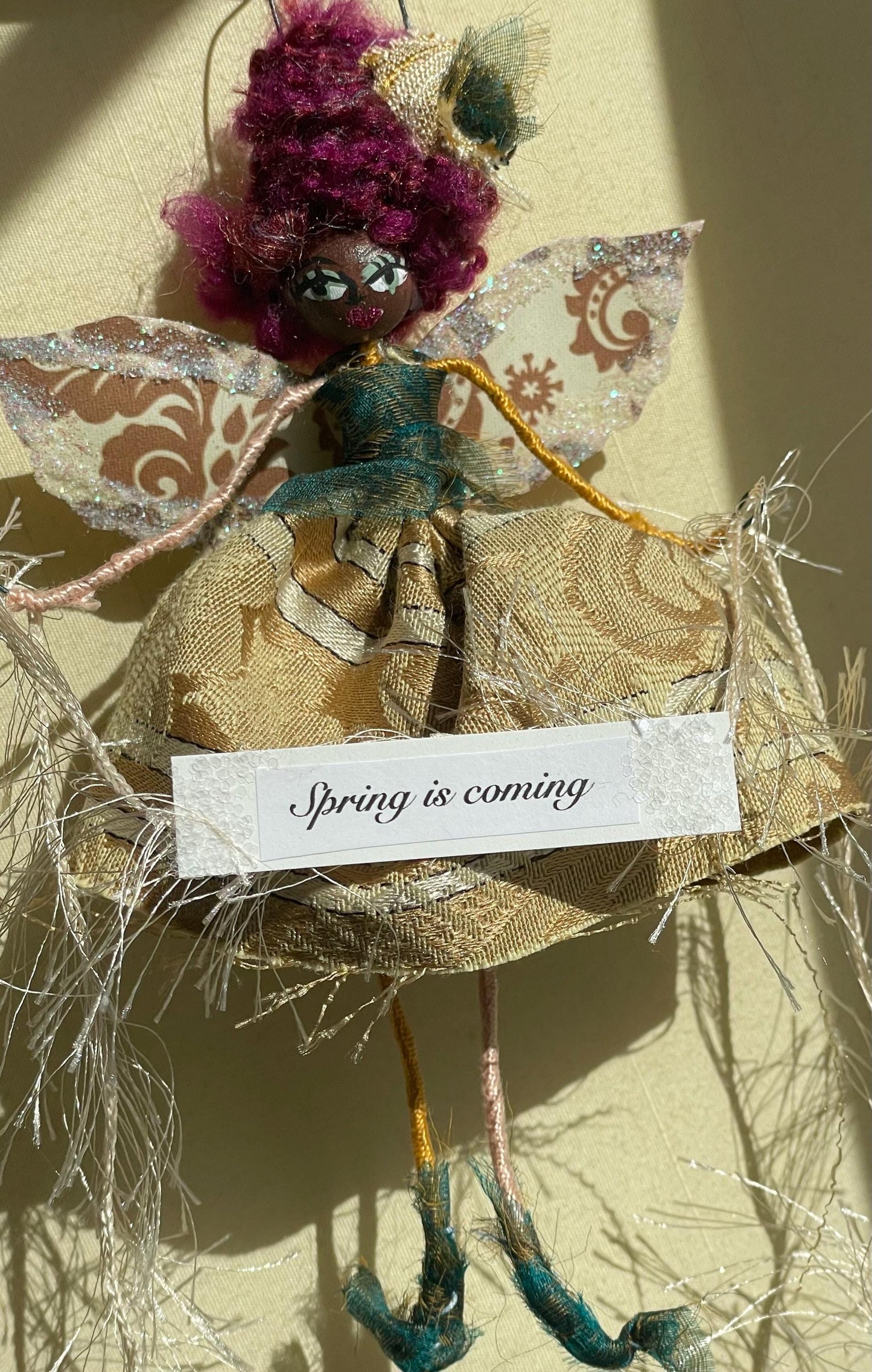 Handmade Fairy: Spring is Coming Decorative Ornament 7 inches tall