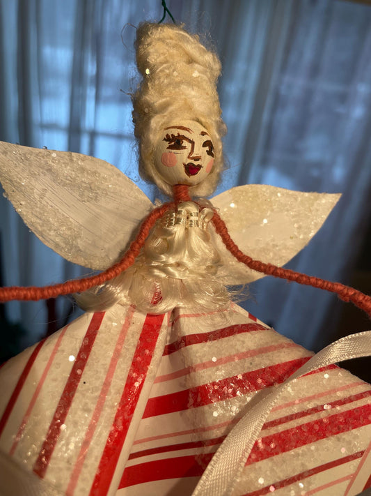 Handmade Fairy: Candy canes and Sugar Plums 10 inch Ornament