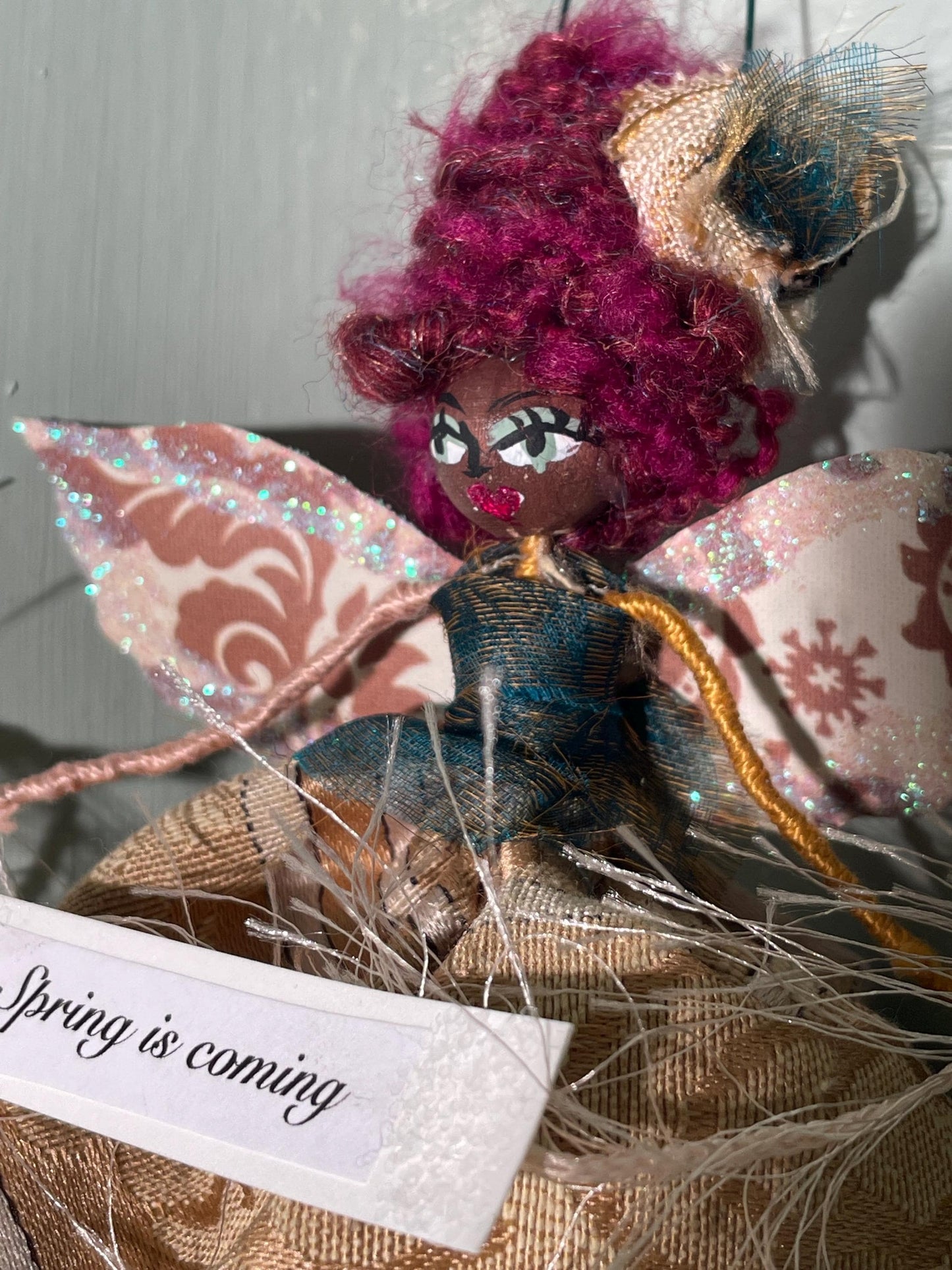 Handmade Fairy: Spring is Coming Decorative Ornament 7 inches tall