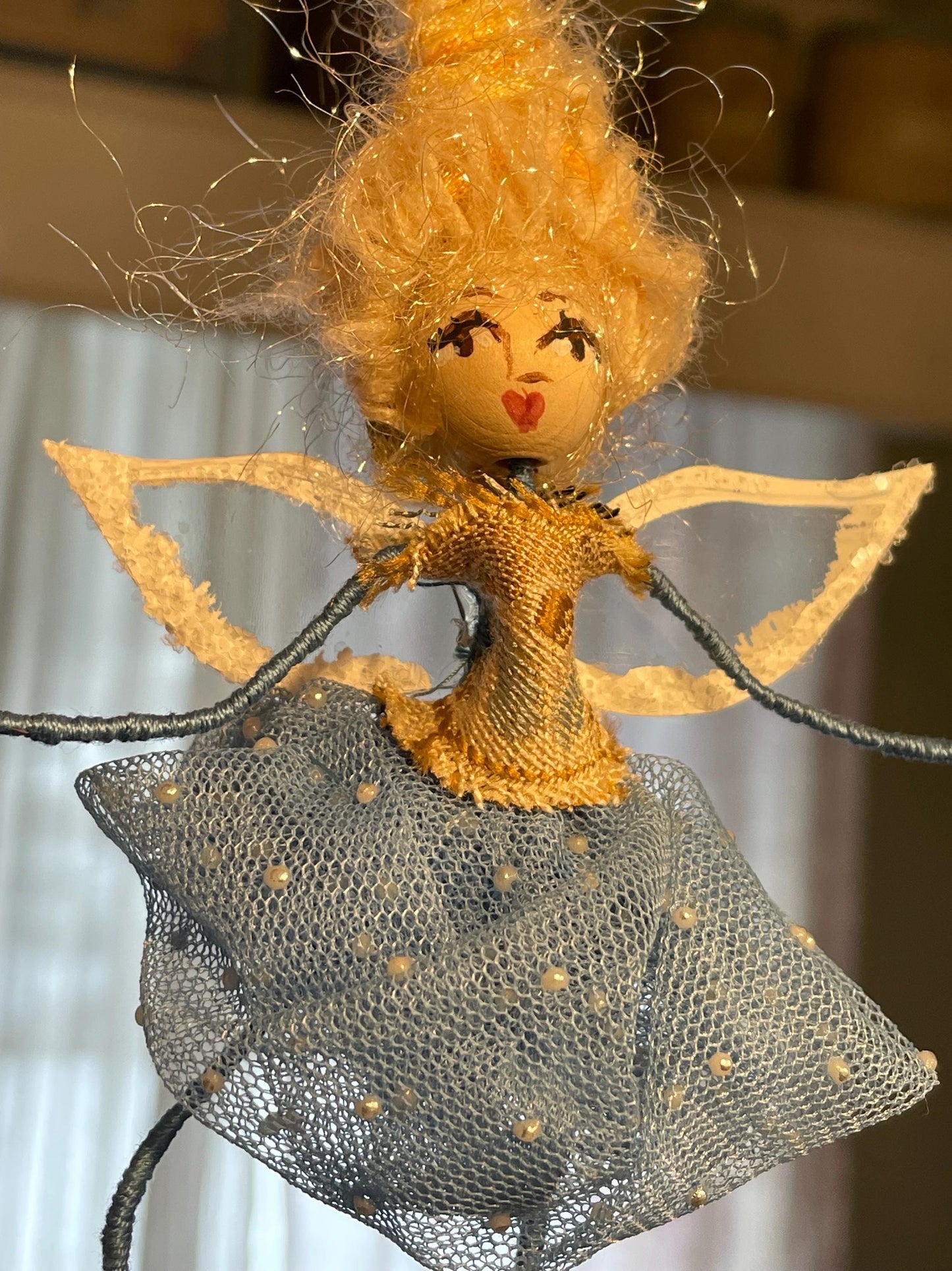 Betty Bouffant Customized Fairy: Sparkle Wings,Velvet Shoes and Tulle Tutu Ballerina Doll