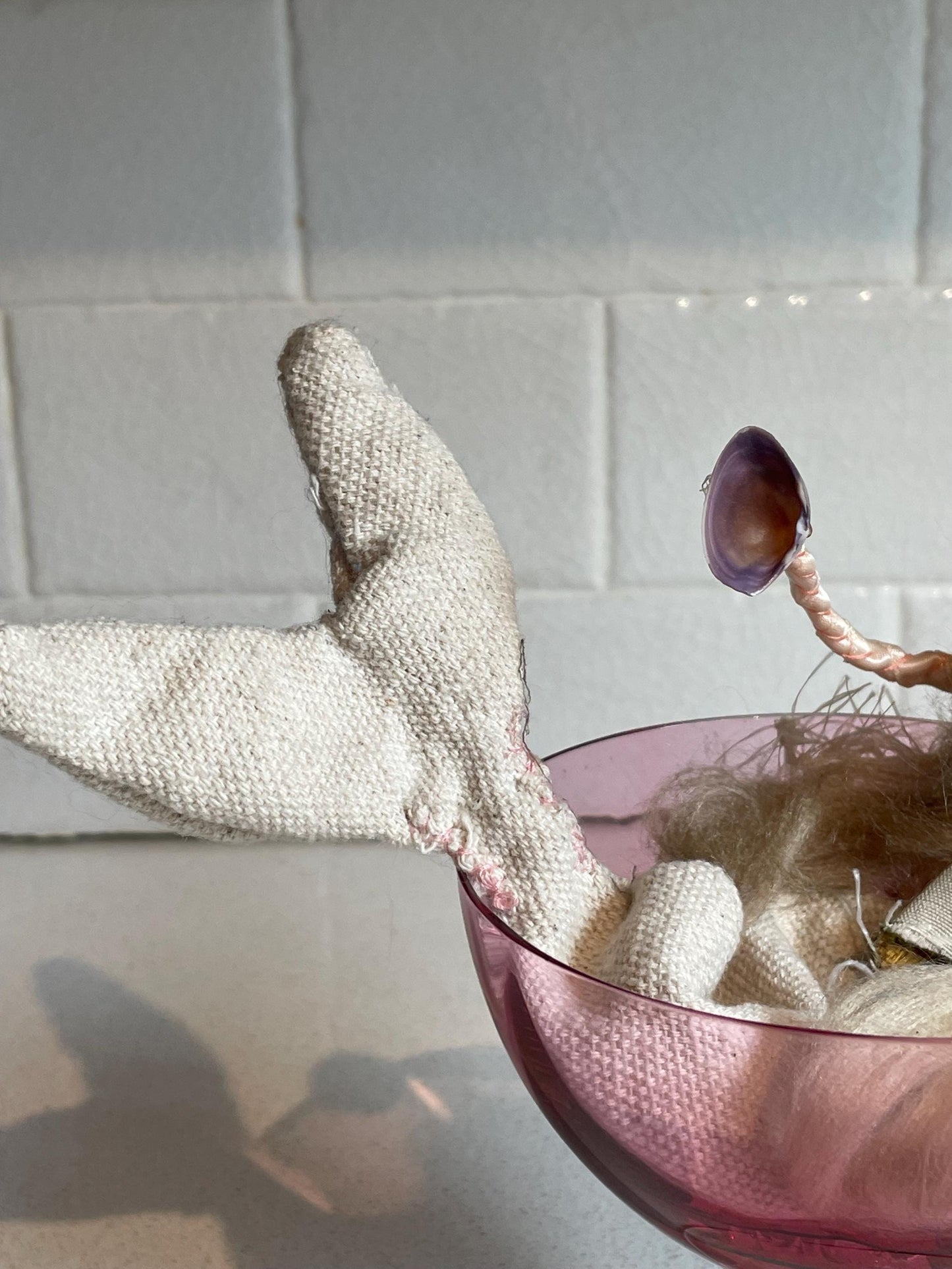 Mermaids and Margaritas: Handmade Doll withEmbroidered Bodice, Seashell Crown, Salty Dog Personality (9.5 inches)