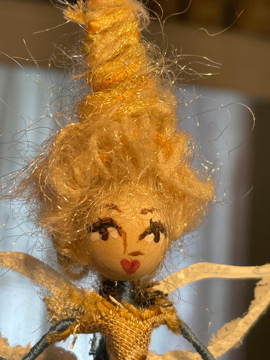 Betty Bouffant Customized Fairy: Sparkle Wings,Velvet Shoes and Tulle Tutu Ballerina Doll