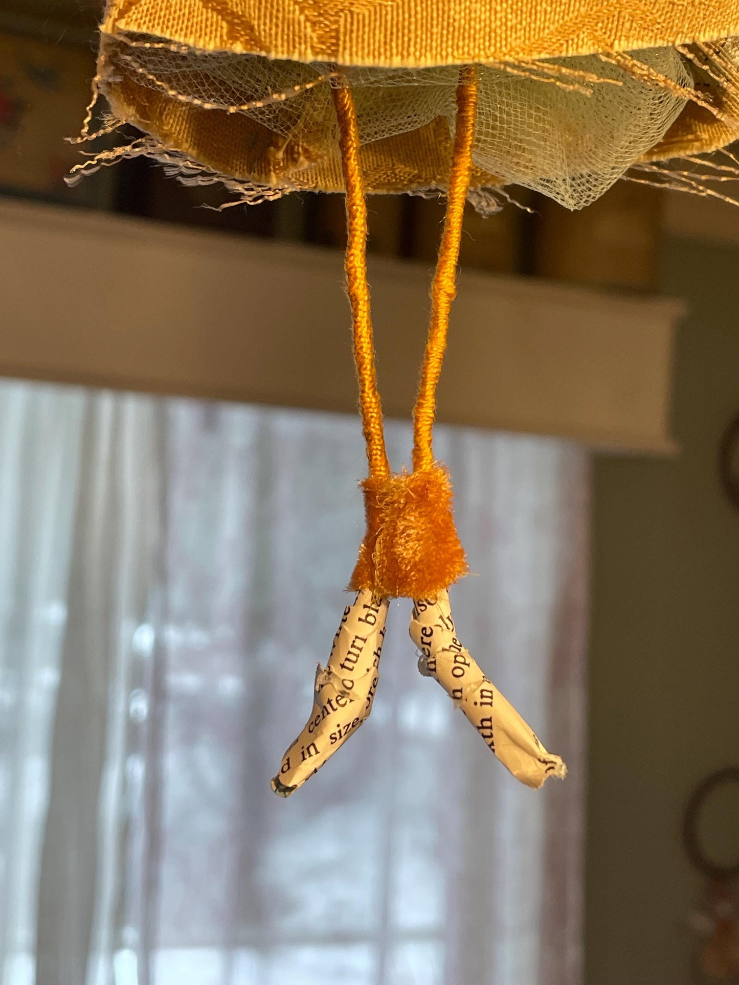 Red Heads Have More Fun Fairy: Velvet and Satin 8 inch Doll Ornament