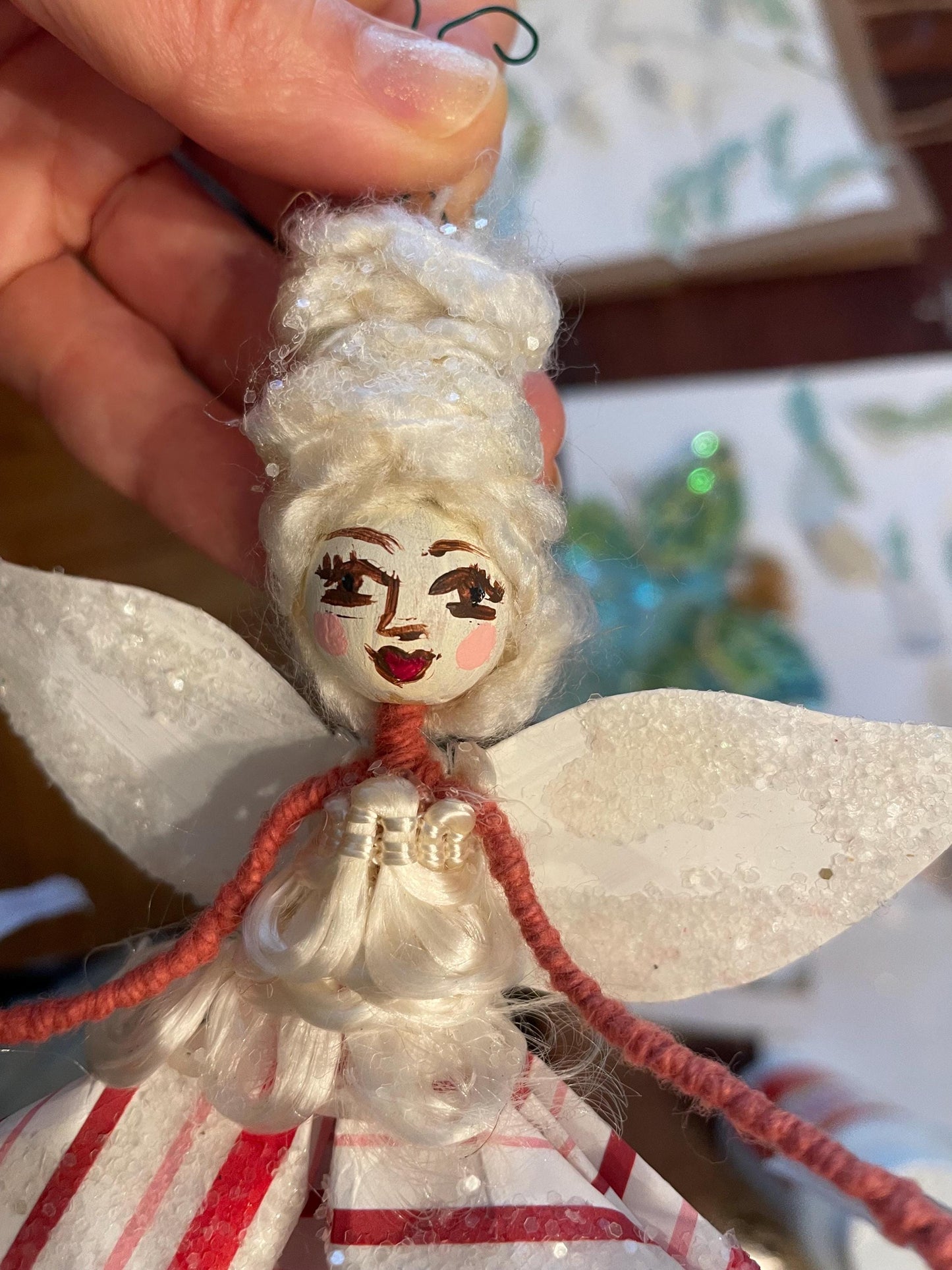 Handmade Fairy: Candy canes and Sugar Plums 10 inch Ornament