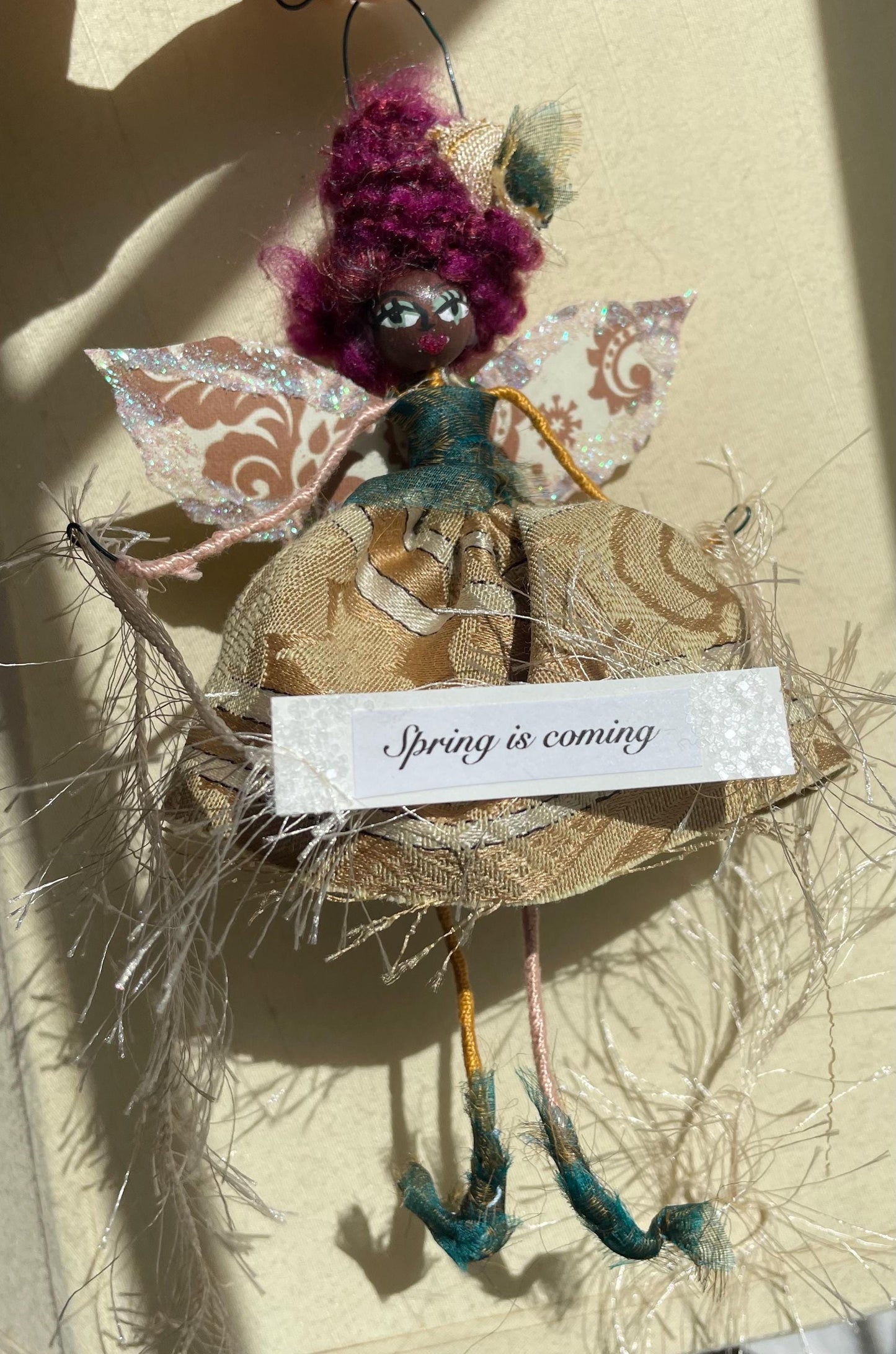 Handmade Fairy: Spring is Coming Decorative Ornament 7 inches tall