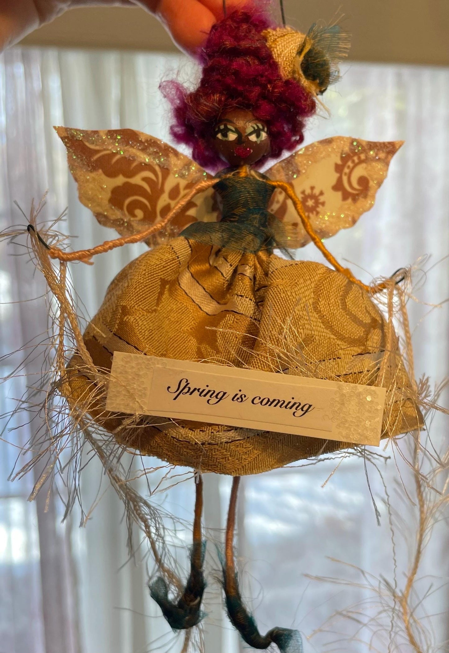 Handmade Fairy: Spring is Coming Decorative Ornament 7 inches tall