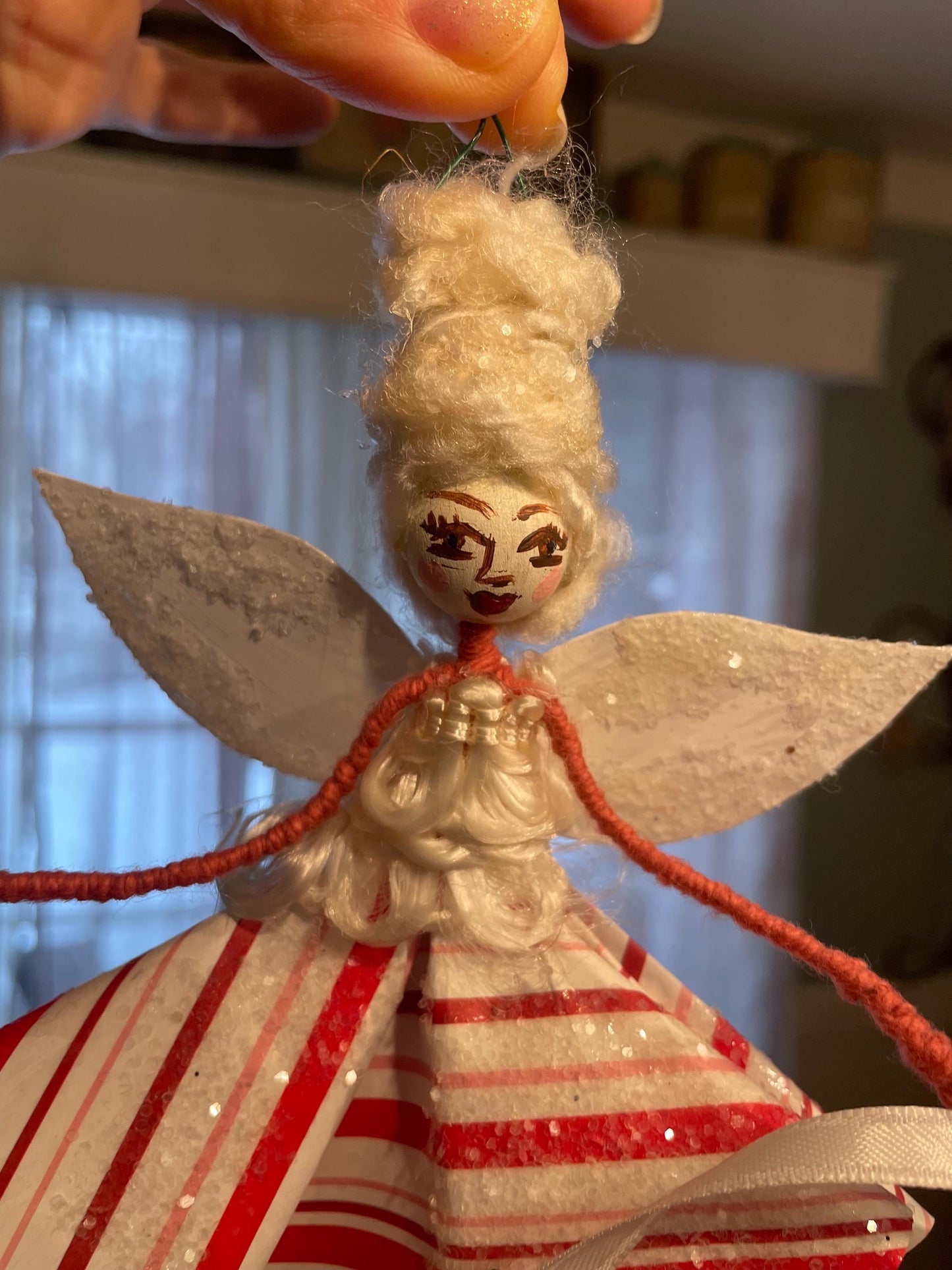 Handmade Fairy: Candy canes and Sugar Plums 10 inch Ornament