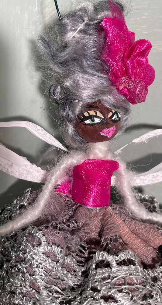 Hot Pink Fairy: Spread Your Wings Handmade Ornament