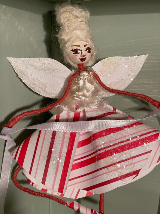 Handmade Fairy: Candy canes and Sugar Plums 10 inch Ornament