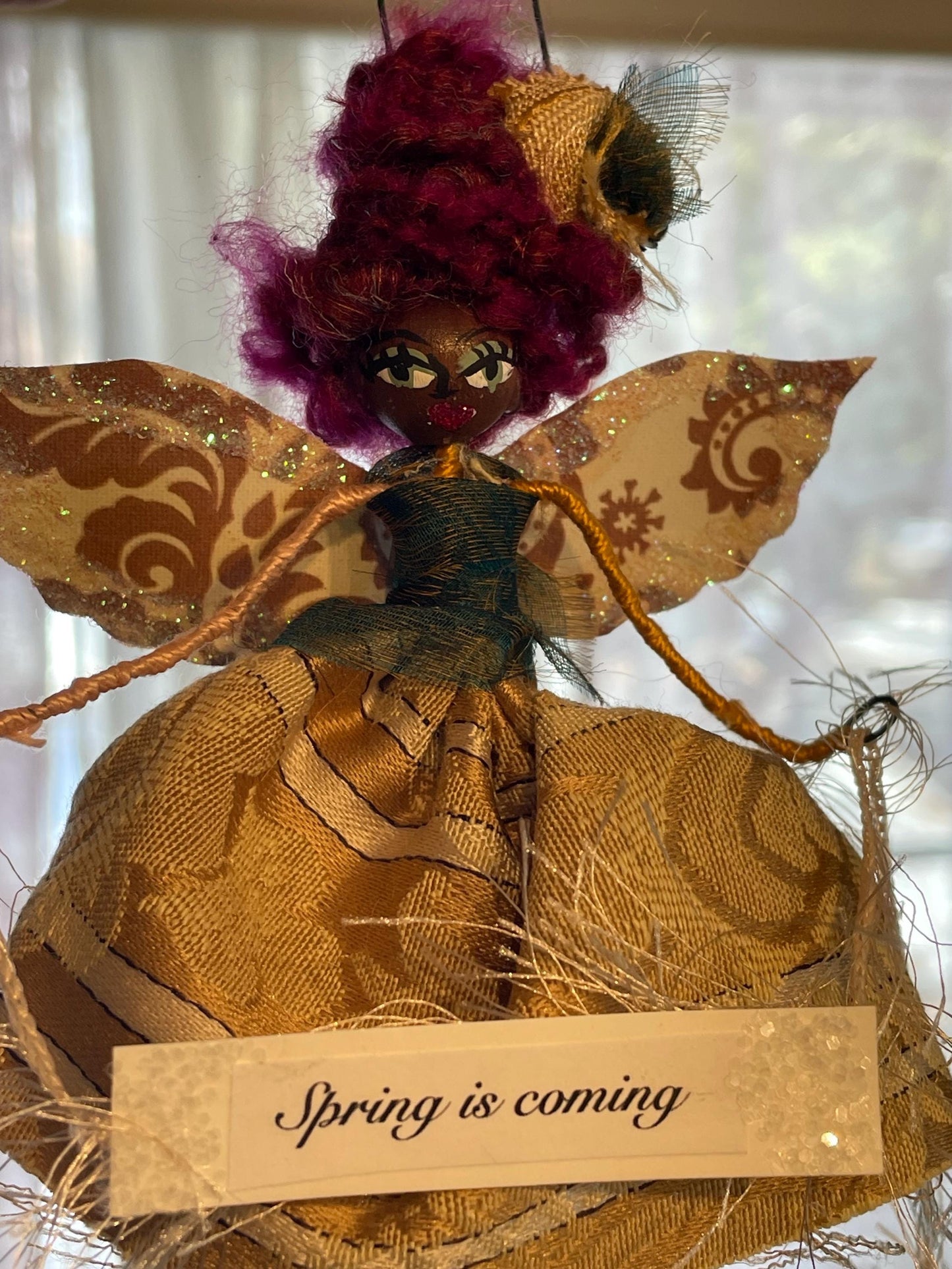 Handmade Fairy: Spring is Coming Decorative Ornament 7 inches tall