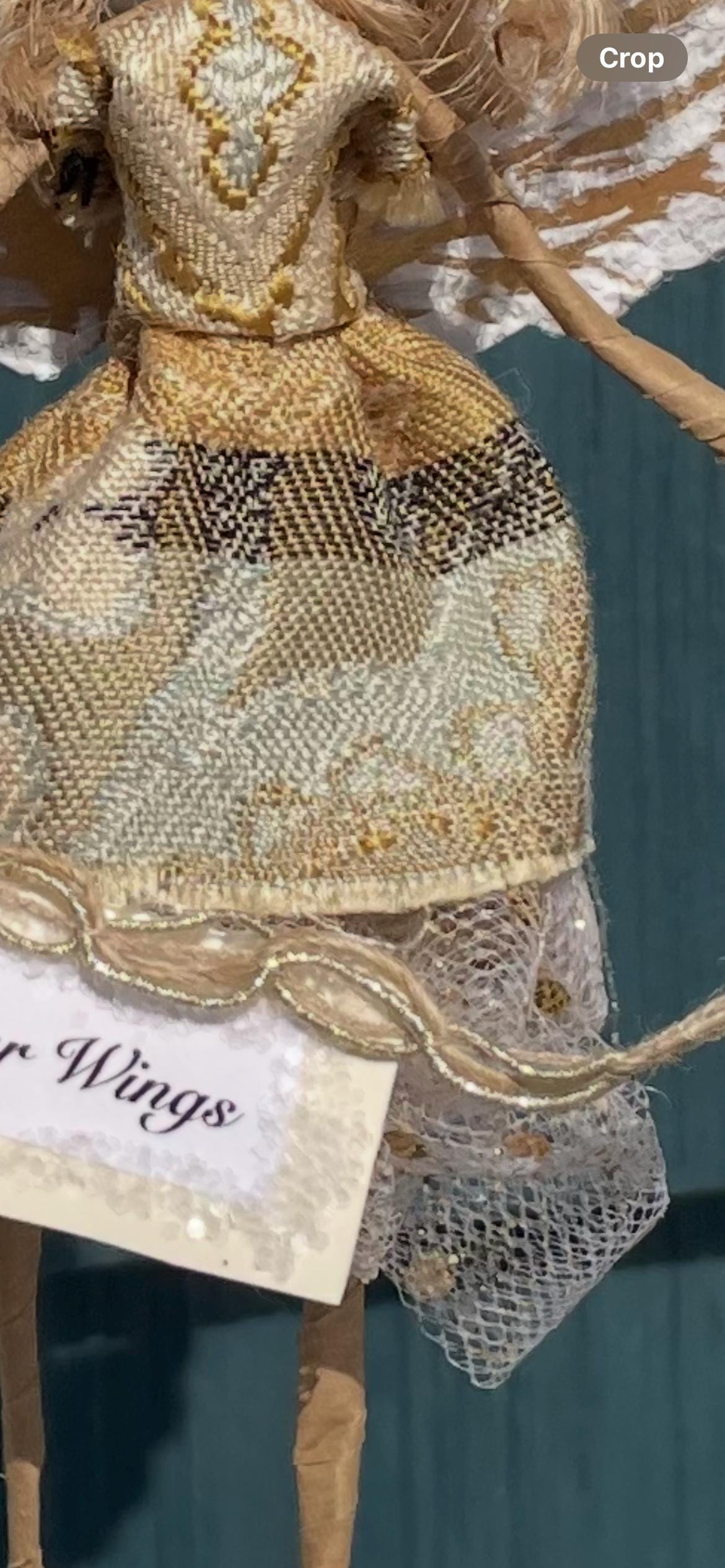 Handmade fairy ornament with inspirational message