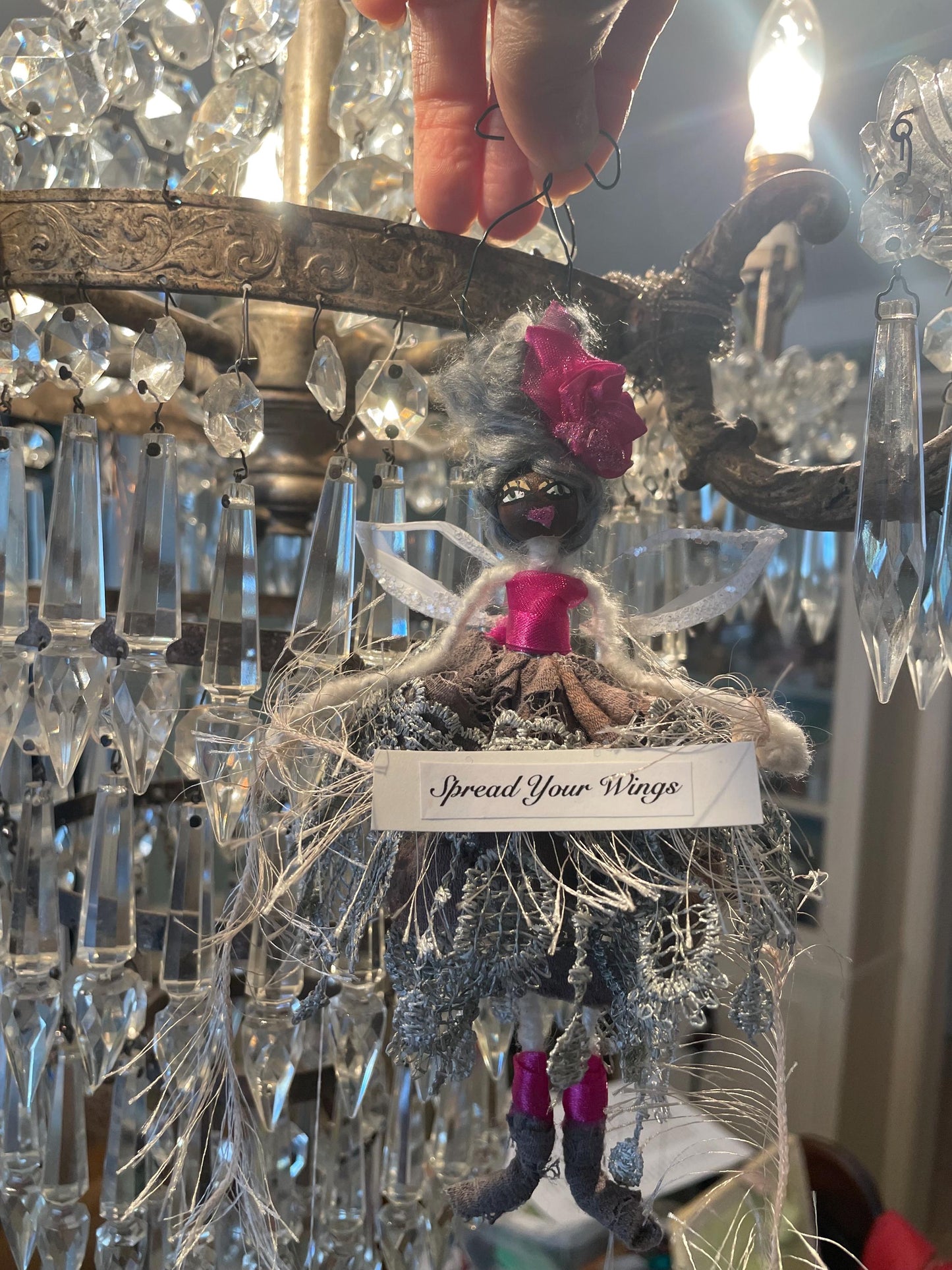 Hot Pink Fairy: Spread Your Wings Handmade Ornament