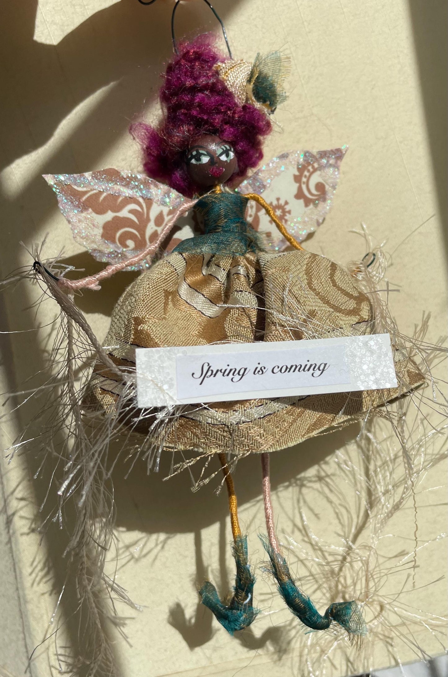 Handmade Fairy: Spring is Coming Decorative Ornament 7 inches tall