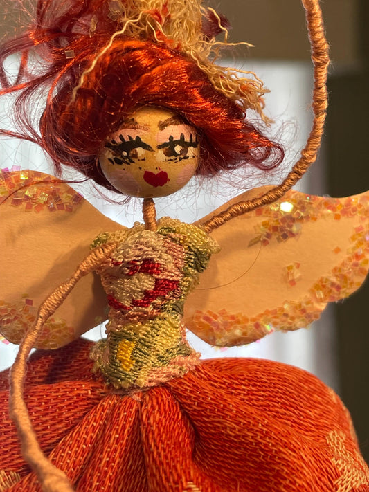 Ballerina Ornament: Vintage Lace and Sparkles 6 inch Keepsake Doll