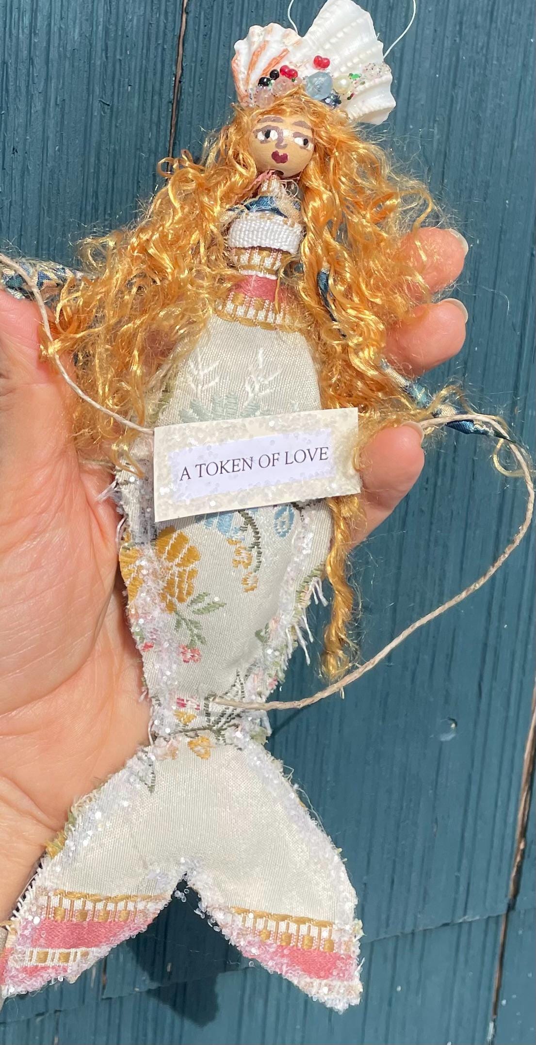 Mermaid keepsake with Token of Love message