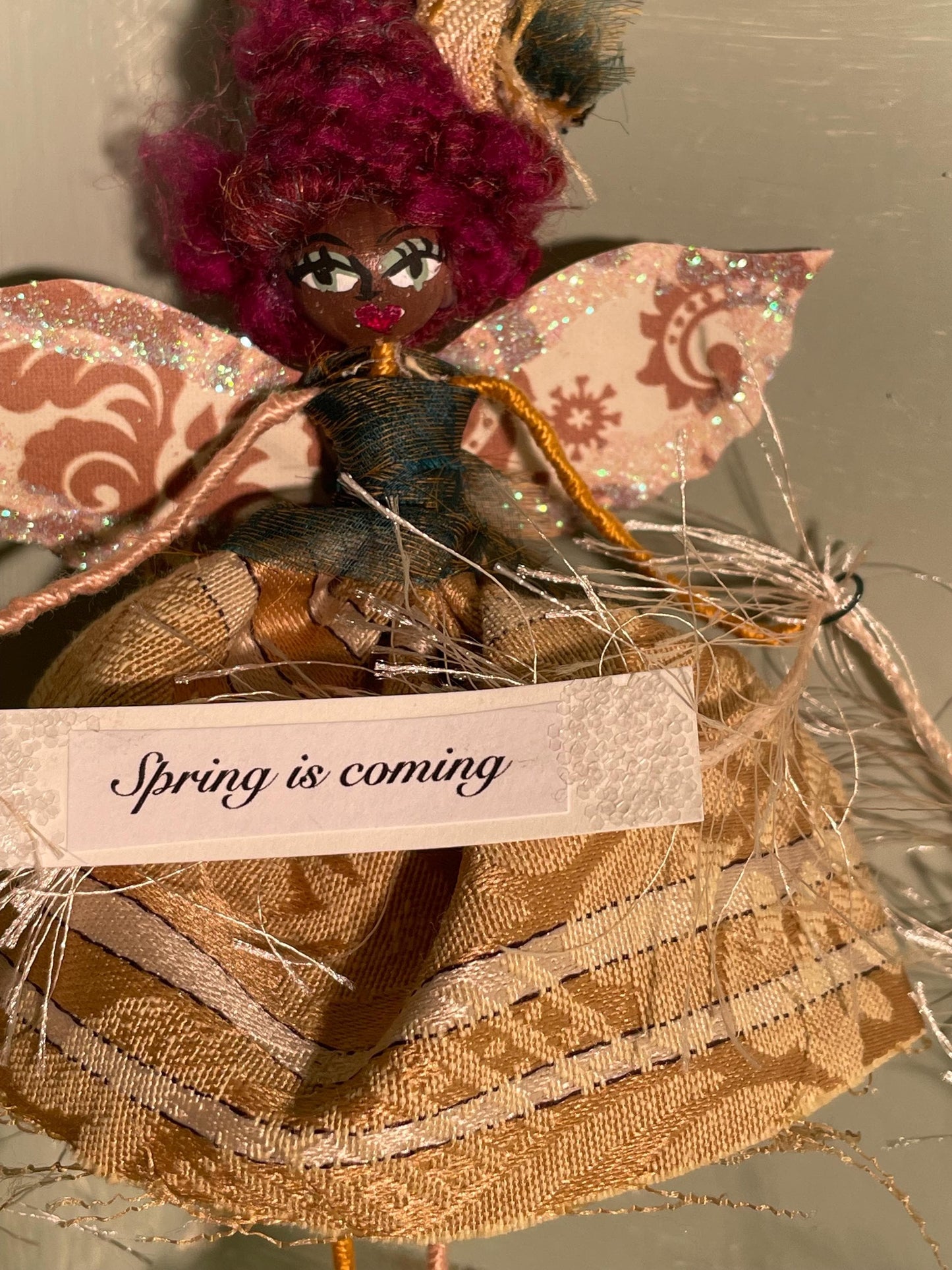 Handmade Fairy: Spring is Coming Decorative Ornament 7 inches tall