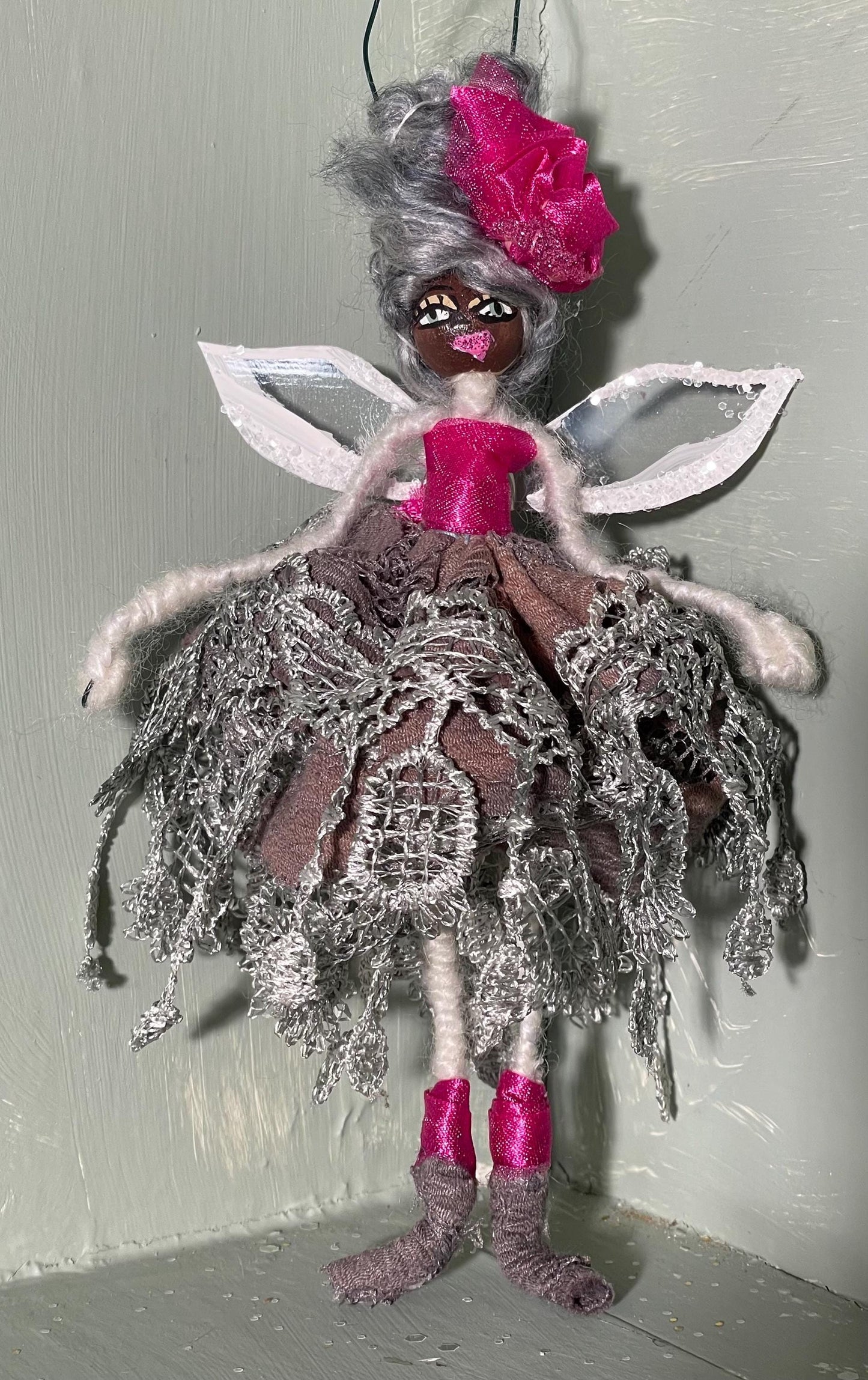 Hot Pink Fairy: Spread Your Wings Handmade Ornament