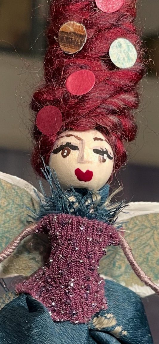 Handmade Serenity Fairy doll with Exhale message .
