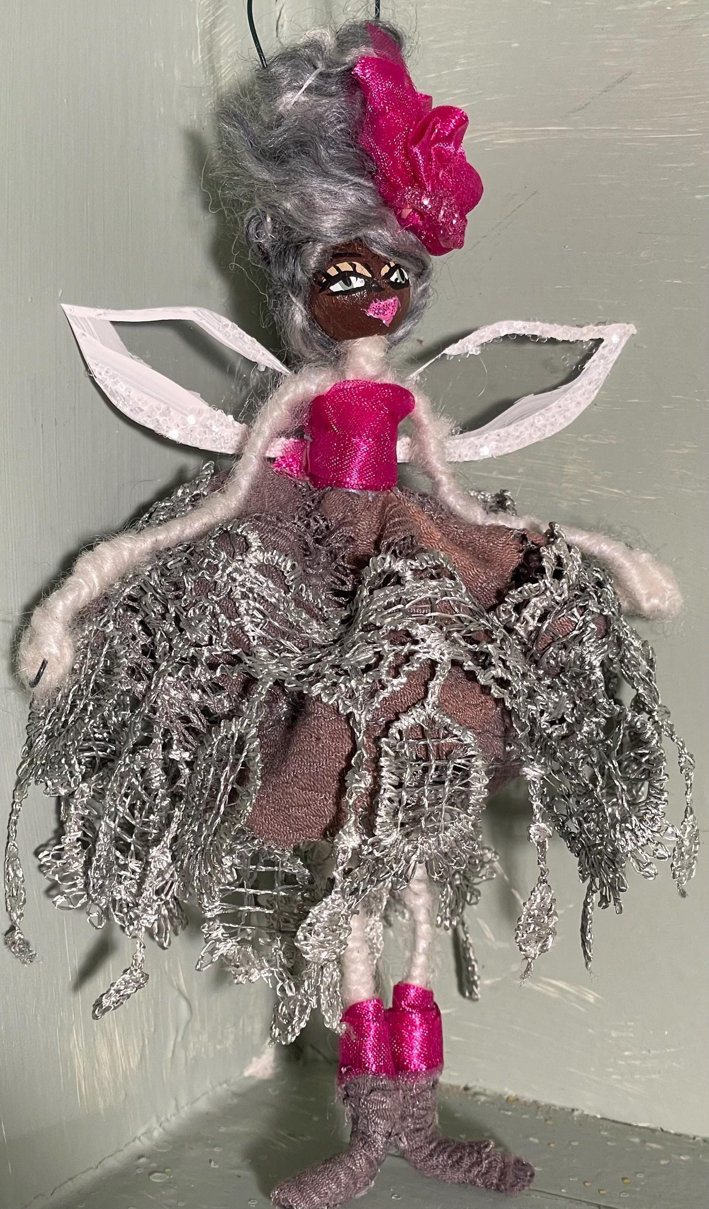 Hot Pink Fairy: Spread Your Wings Handmade Ornament