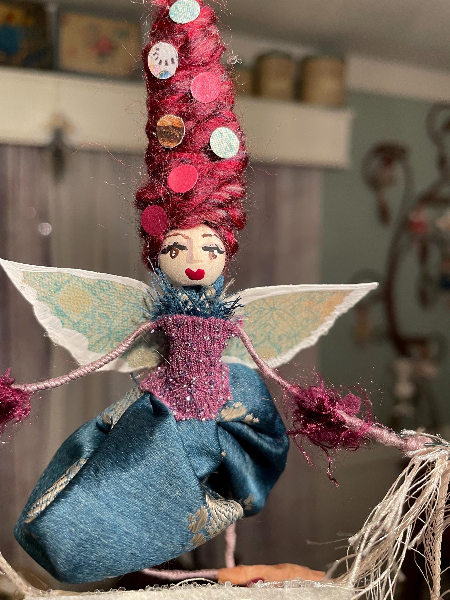 Handmade Serenity Fairy doll with Exhale message .